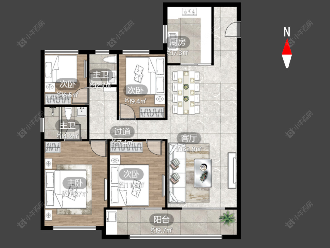 常州璞樾门第在售二手房源户型图_小牛看房