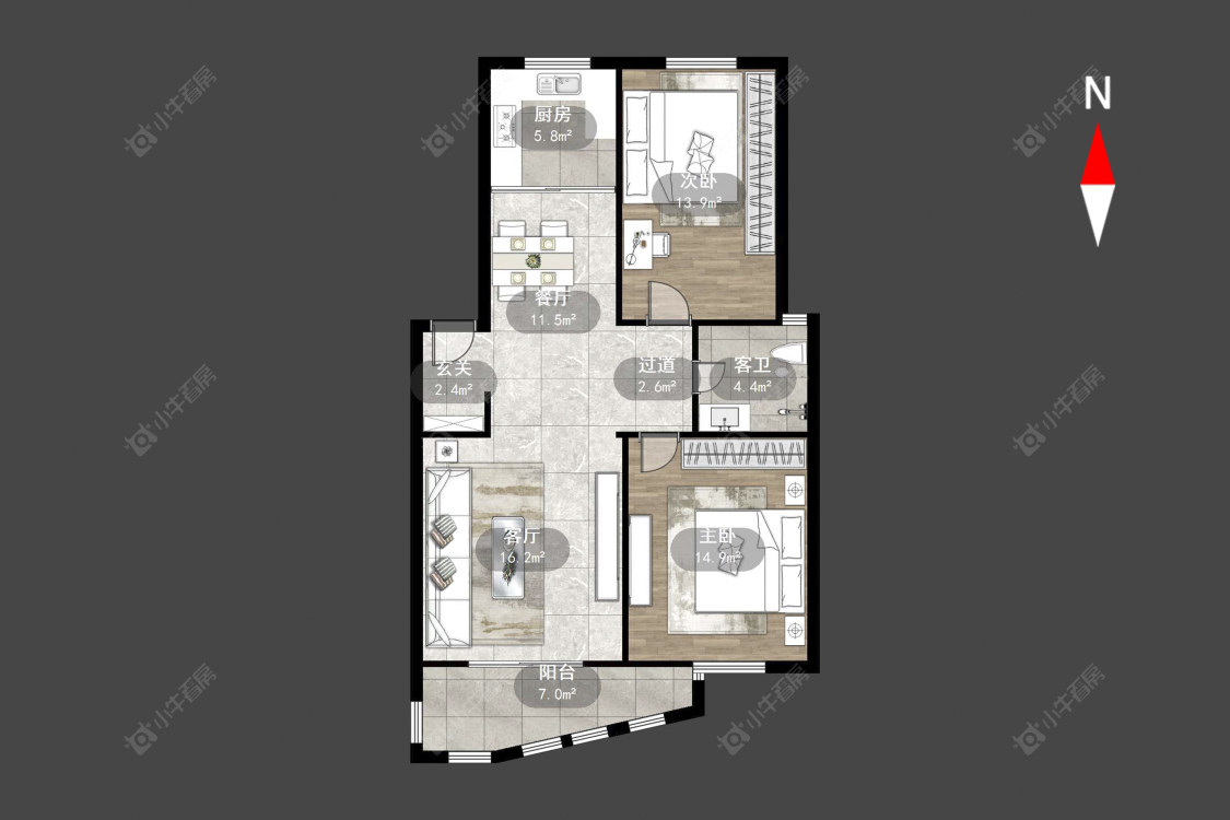 常州芳草园在售二手房源户型图_小牛看房