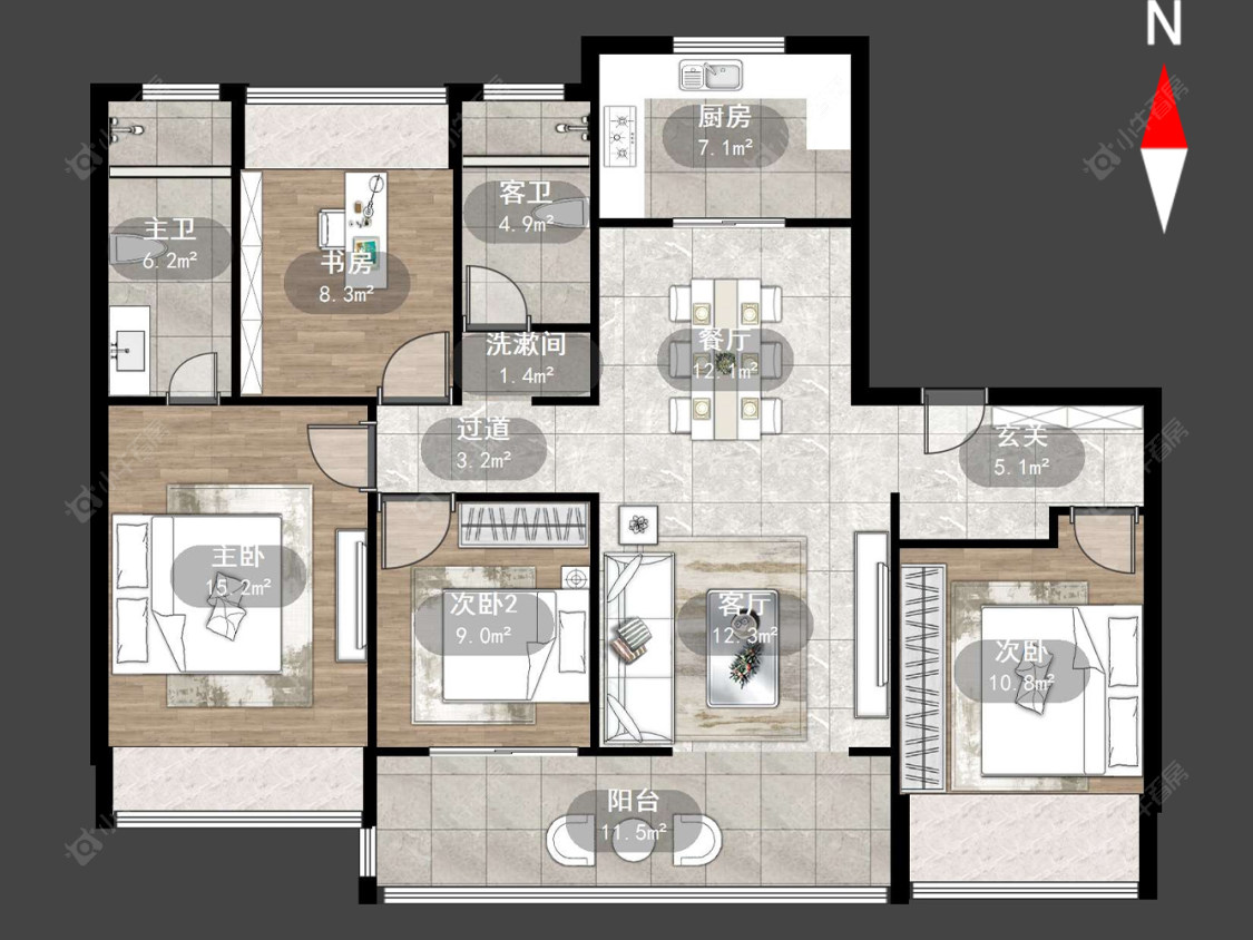 常州旭辉都会上著在售二手房源户型图_小牛看房