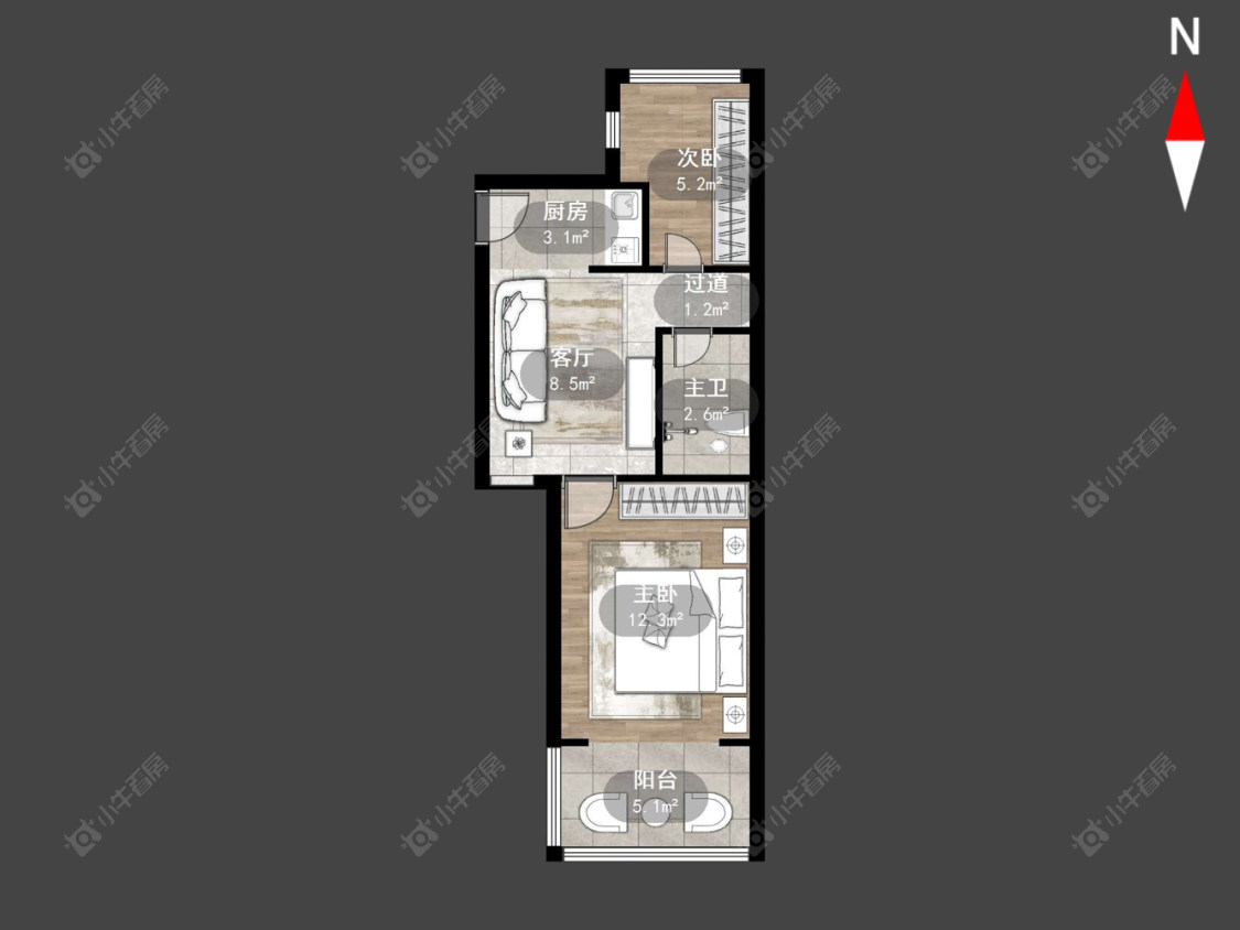 常州北直街在售二手房房源户型图_小牛看房