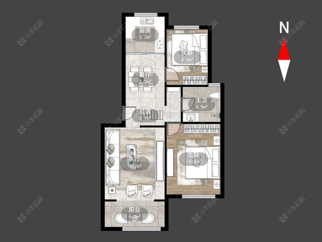 常州顺园五村在售二手房源户型图_小牛看房