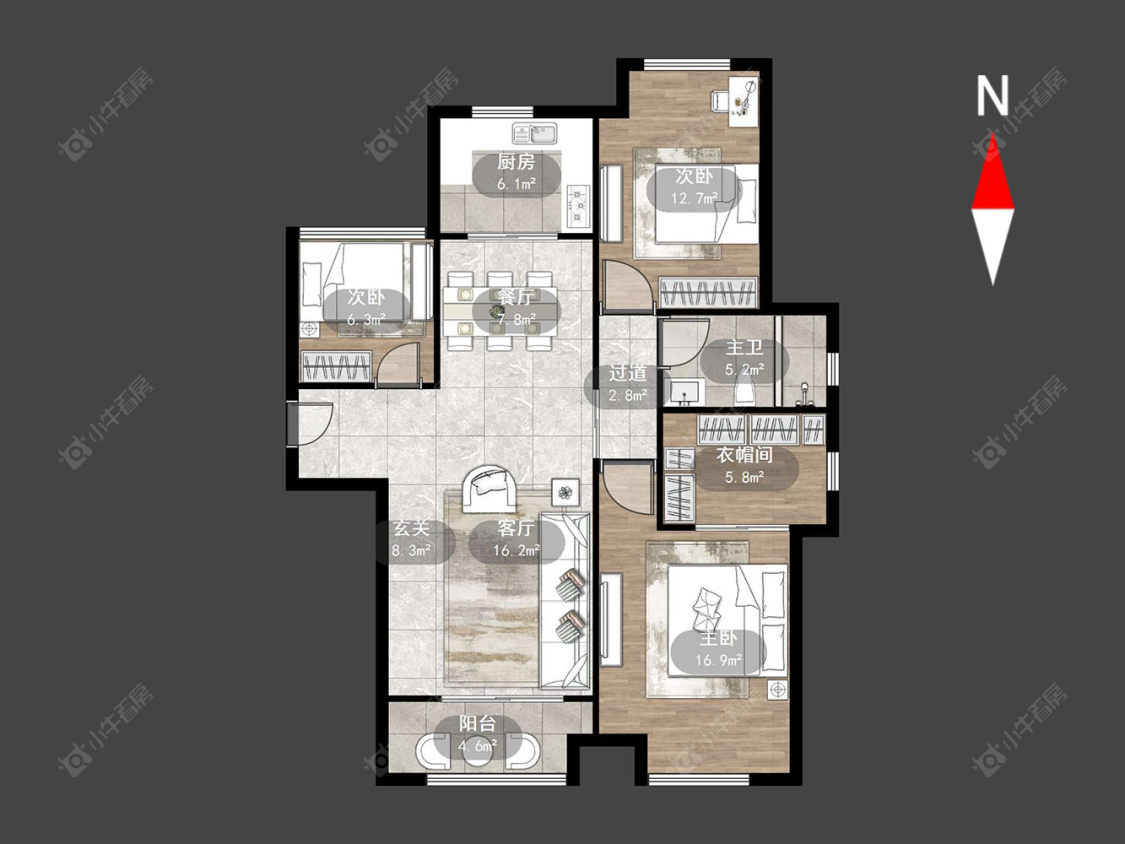 新城香溢澜桥一期房源户型图 常州新城香溢澜桥一期在售二手房源户型图_小牛看房