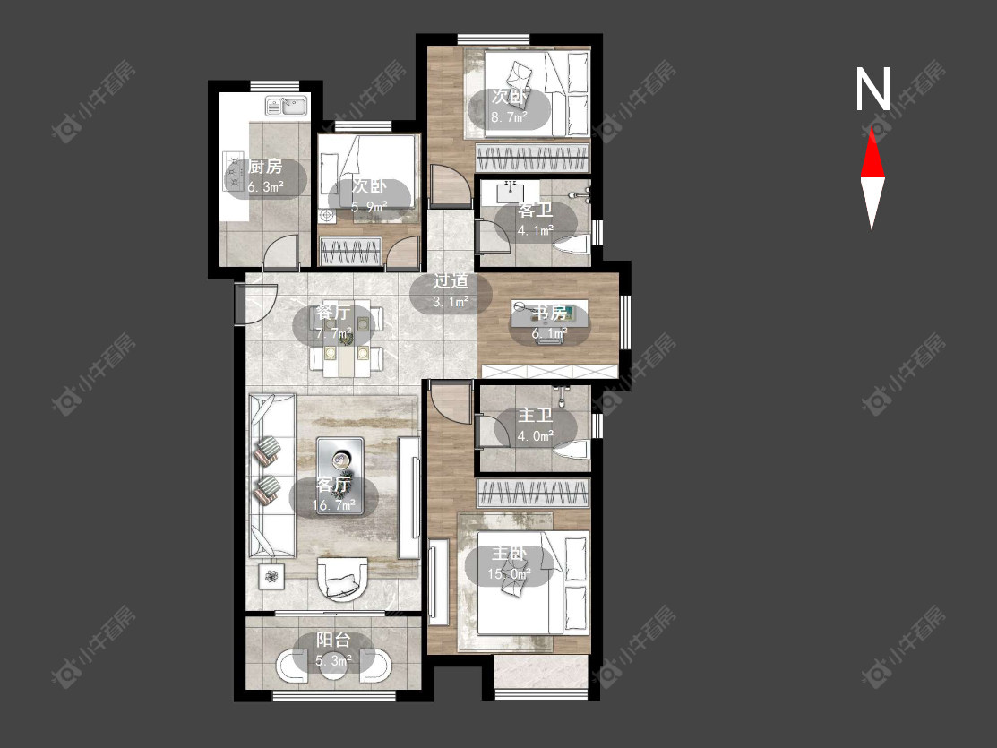 常州中海凤凰熙岸在售二手房源户型图_小牛看房