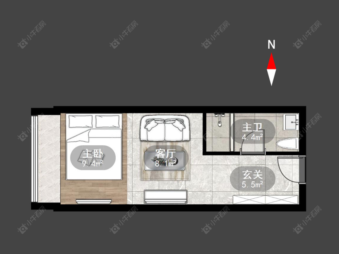 常州牡丹三江公寓在售二手房源户型图_小牛看房