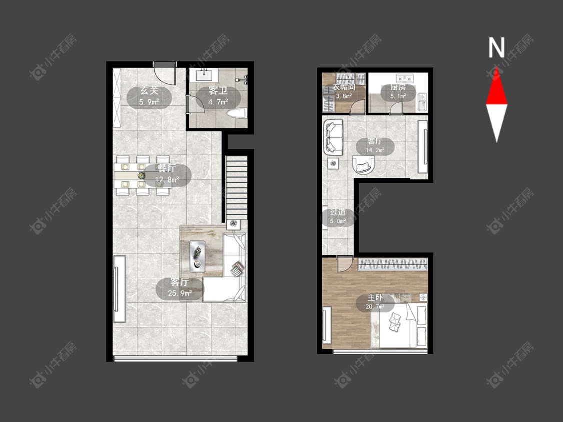 世茂广场房源户型图 常州世茂广场在售二手房源户型图_小牛看房