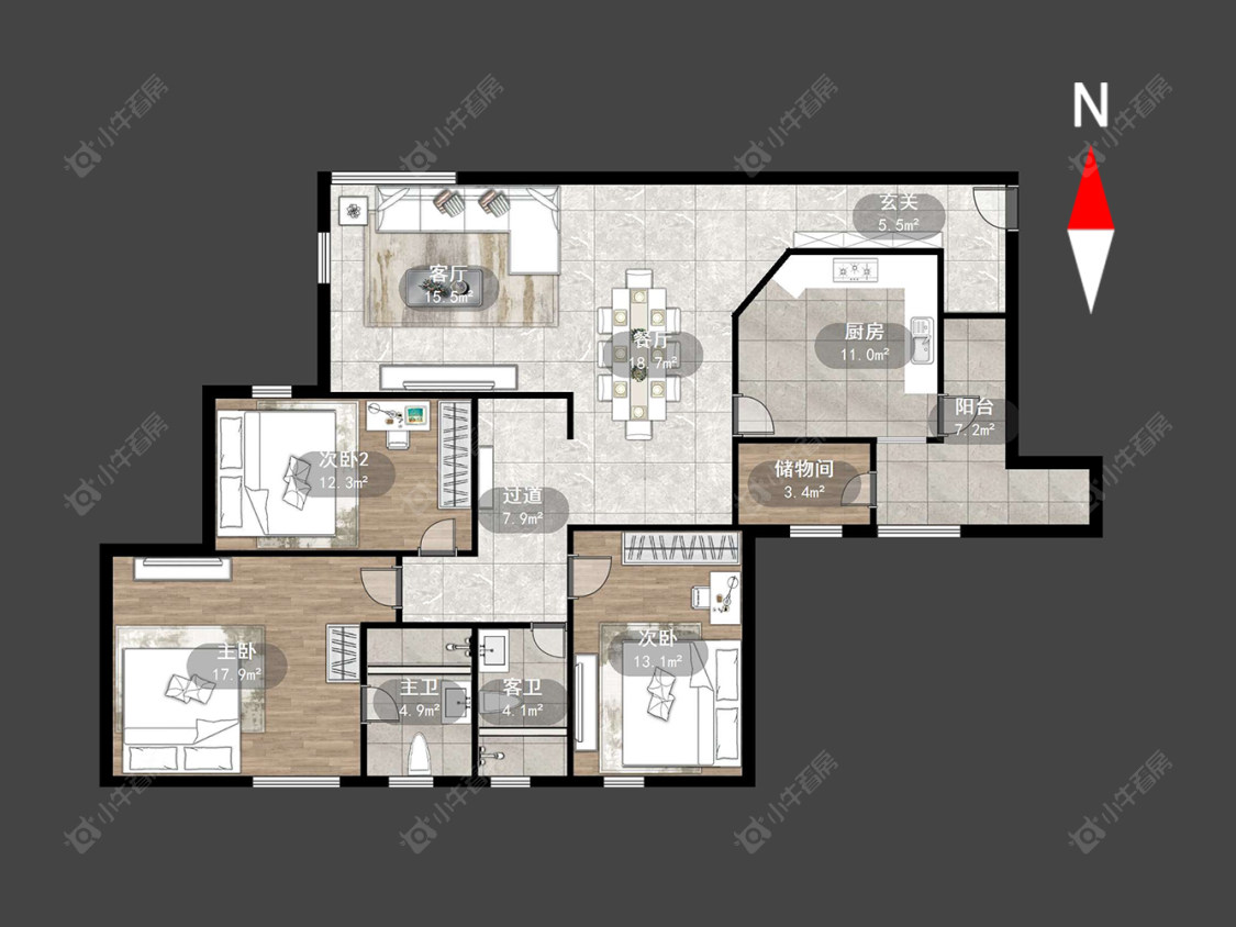 福康宁花园房源户型图 常州福康宁花园在售二手房源户型图_小牛看房