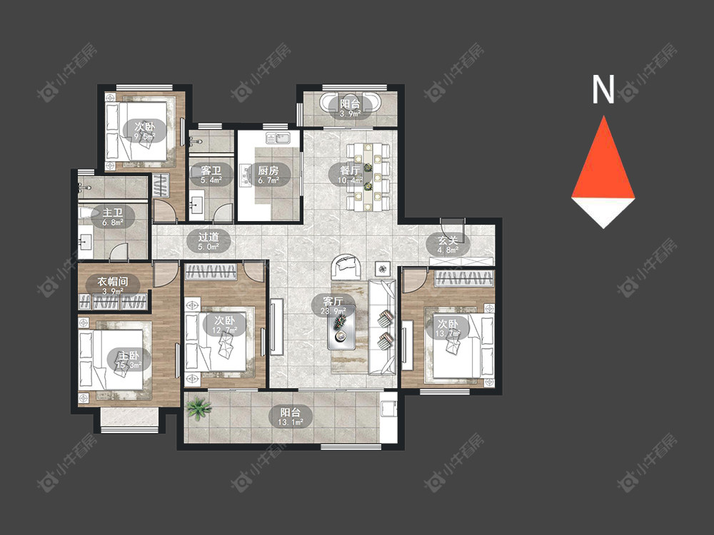 常州新城公馆荣域在售二手房源户型图_小牛看房