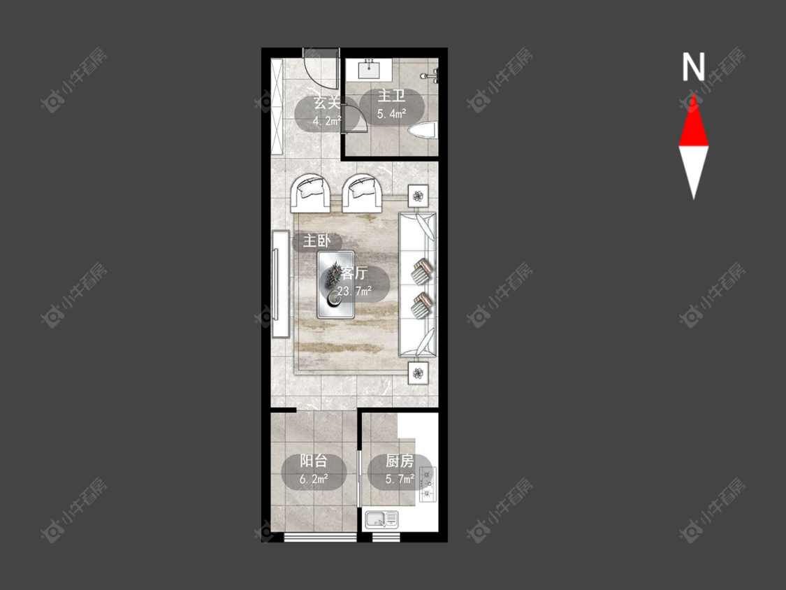 常州新北万达广场在售二手房源户型图_小牛看房