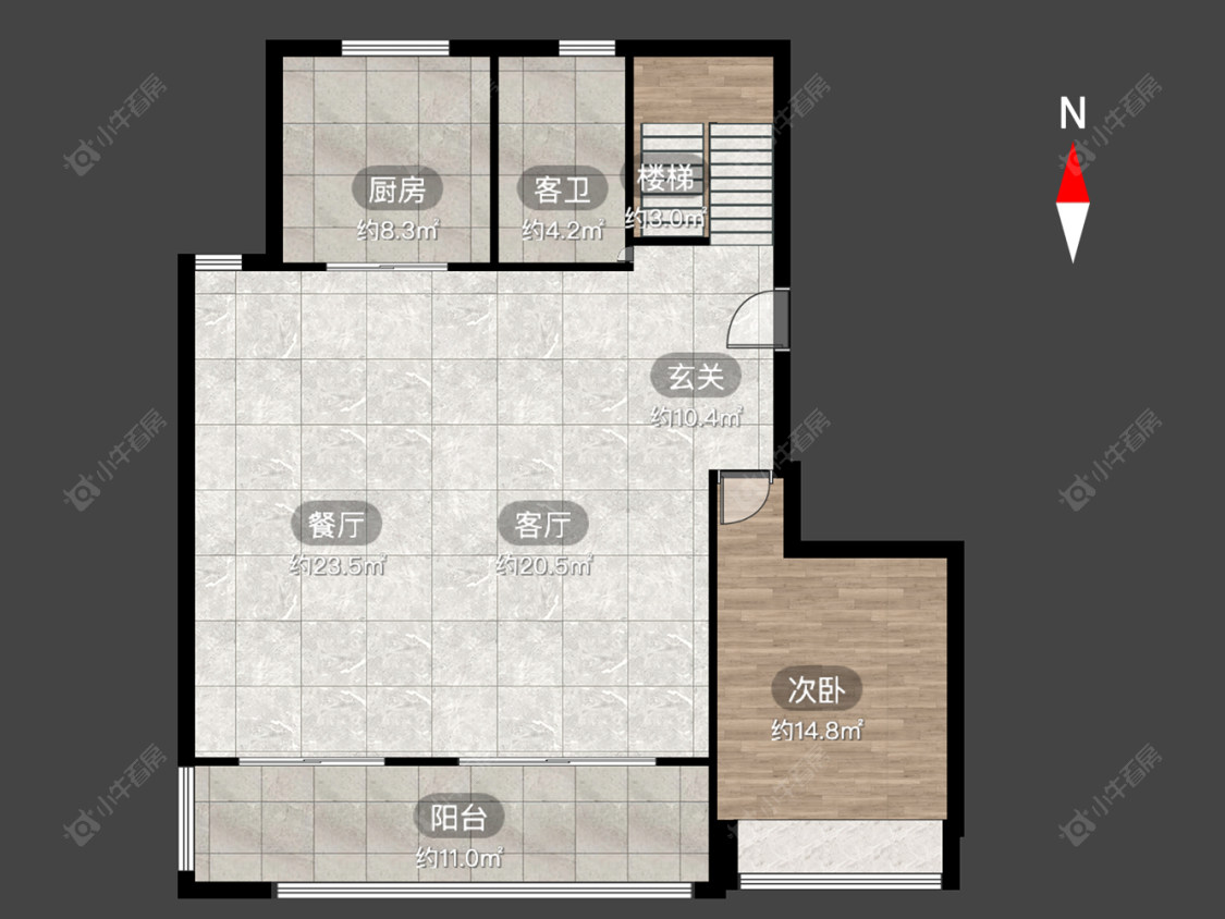常州龙湖景粼天著在售二手房源户型图_小牛看房