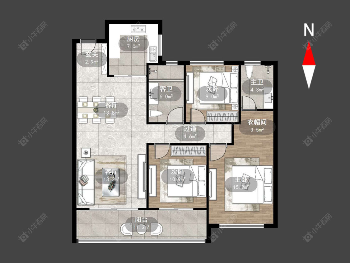常州新城桃李郡在售二手房源户型图_小牛看房