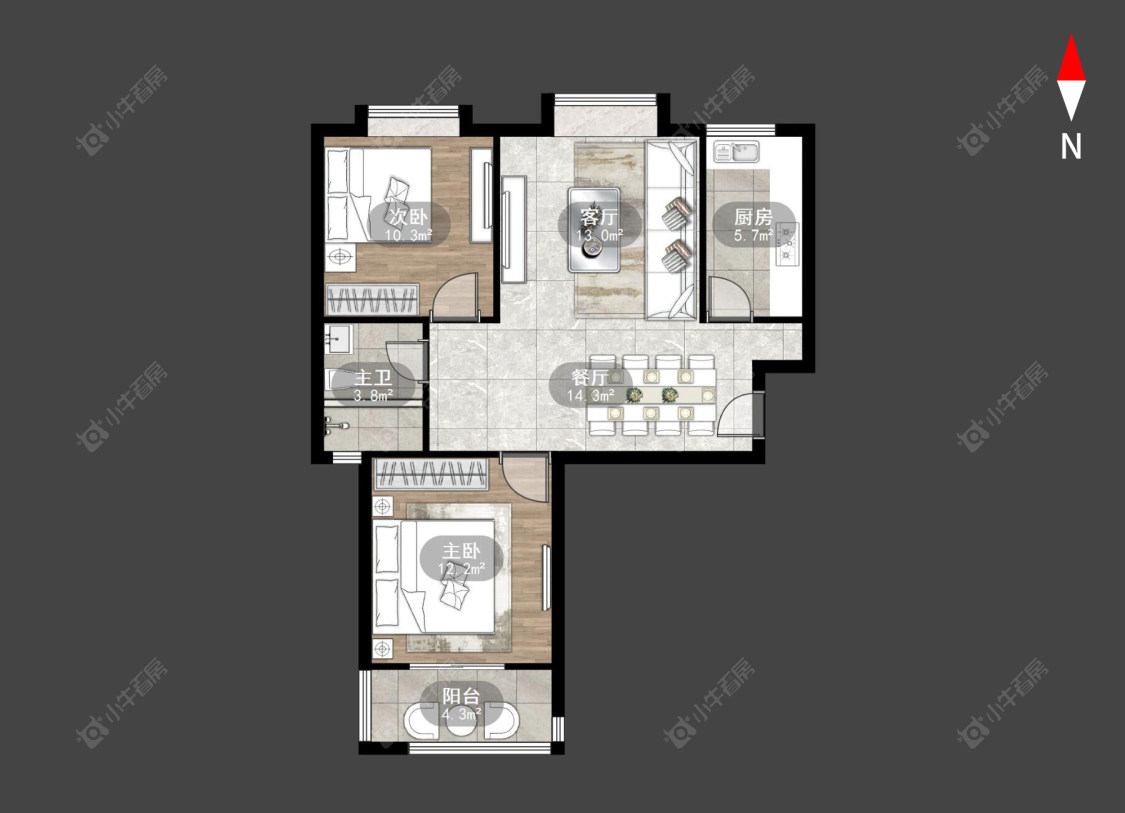 常州九洲新世界花苑在售二手房源户型图_小牛看房
