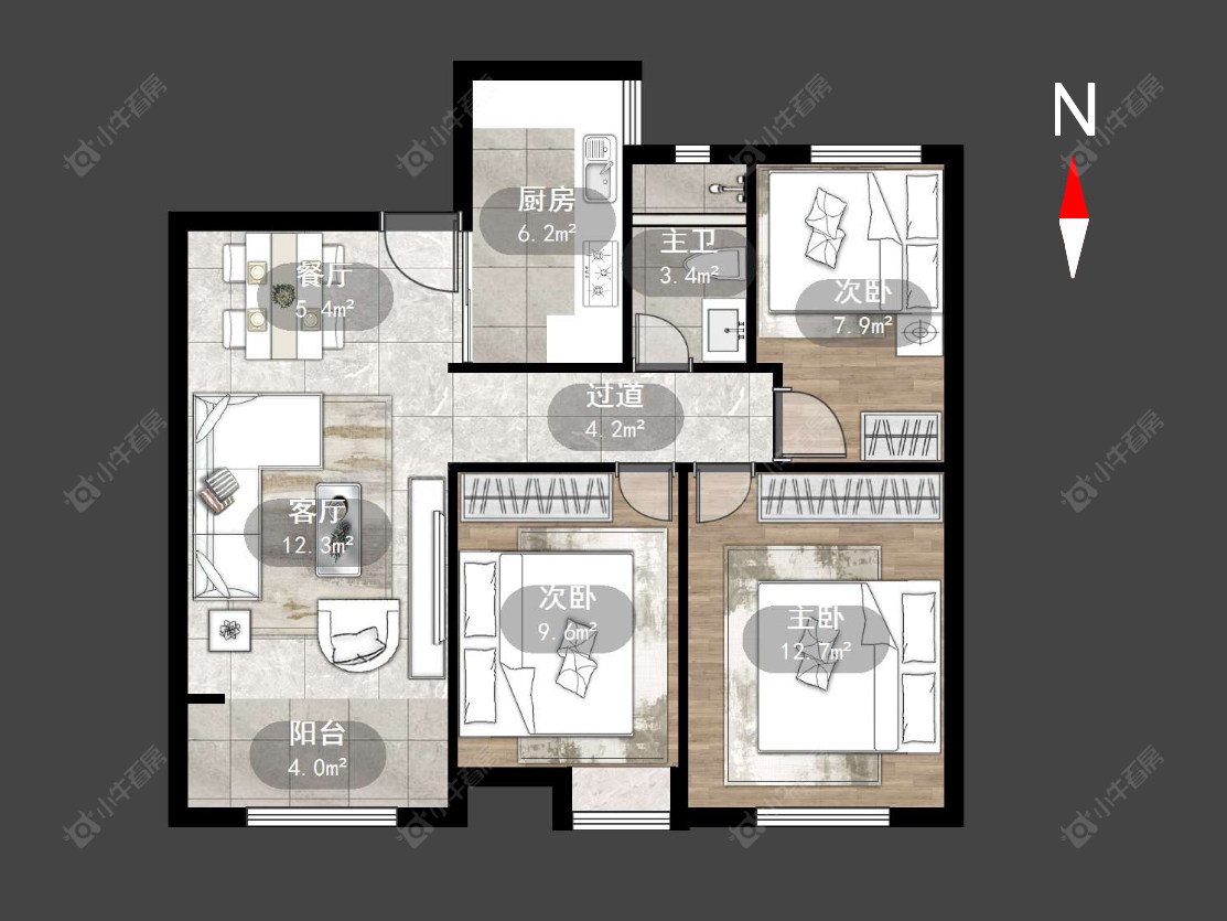 常州中海凤凰熙岸在售二手房源户型图_小牛看房