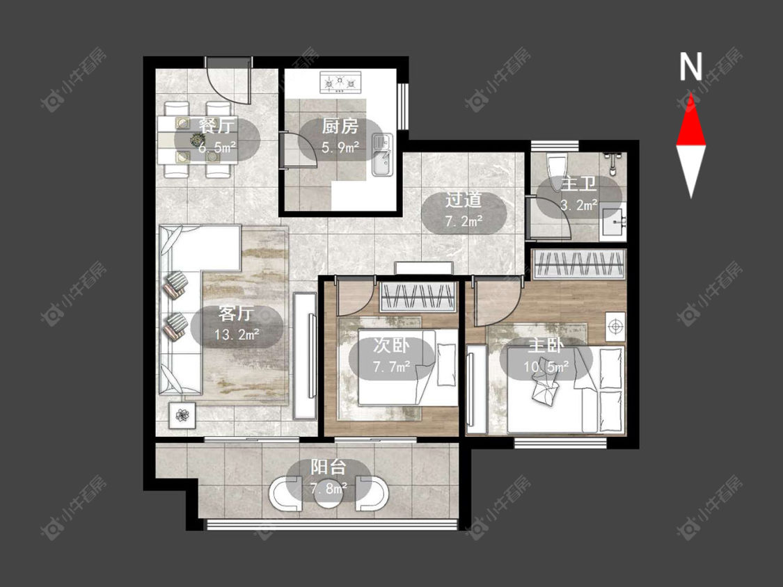 天启瑞禧花园房源户型图 常州天启瑞禧花园在售二手房源户型图_小牛看房