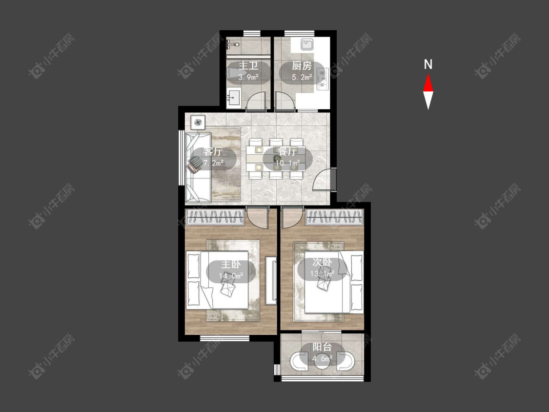 南洲花园房源户型图 常州南洲花园在售二手房源户型图_小牛看房
