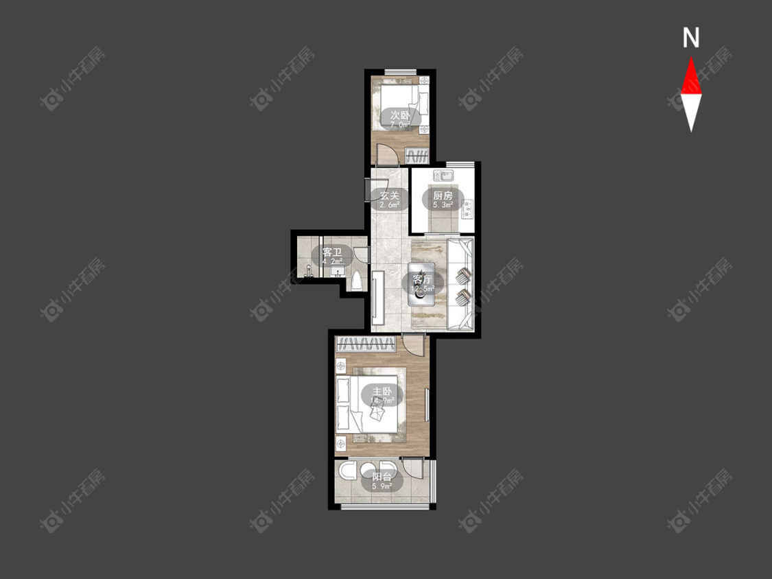 常州翠竹新村南区在售二手房房源户型图_小牛看房