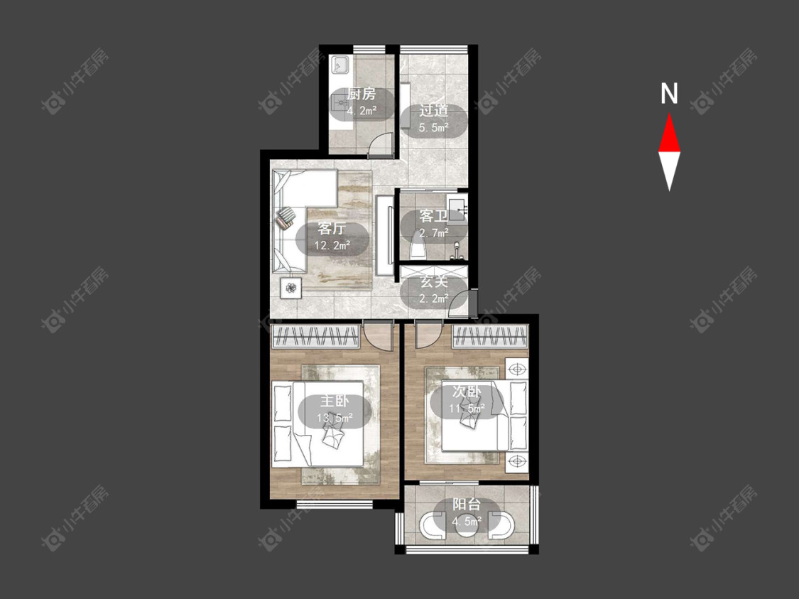 常州红梅西村在售二手房源户型图_小牛看房