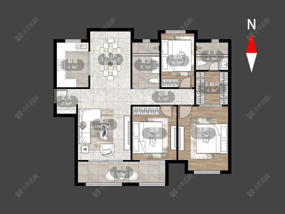 常州新城域三期在售二手房源户型图_小牛看房