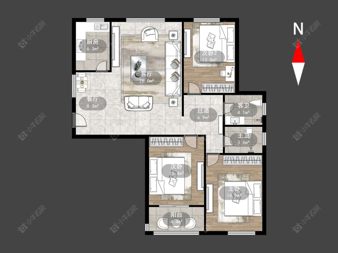 常州龙栖花园在售二手房源户型图_小牛看房