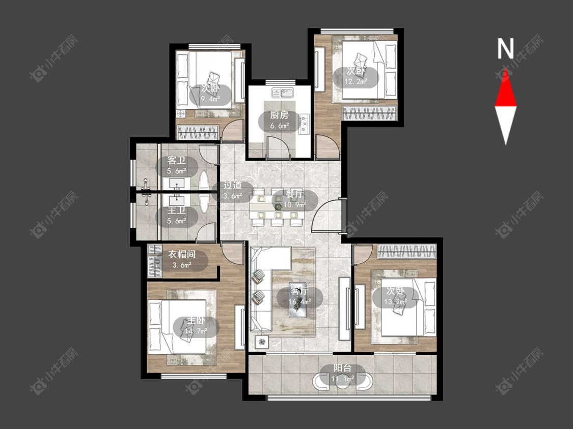 路劲铂隽房源户型图 常州路劲铂隽在售二手房源户型图_小牛看房