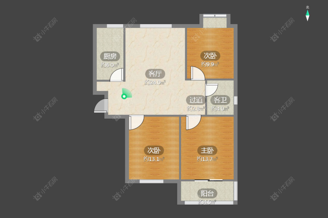 九洲新世界花苑房源户型图 常州九洲新世界花苑在售二手房源户型图_小牛看房