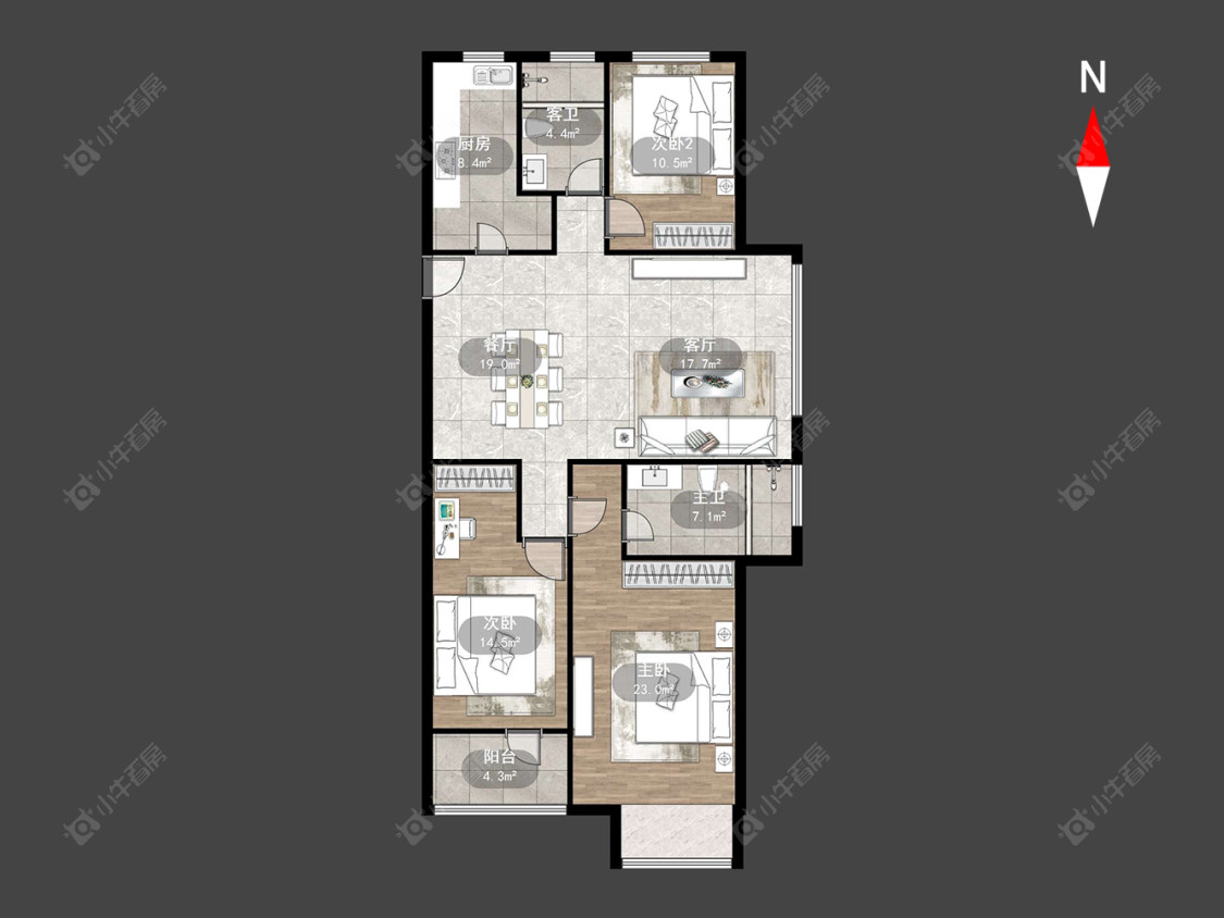 常州青建鼎都在售二手房源户型图_小牛看房