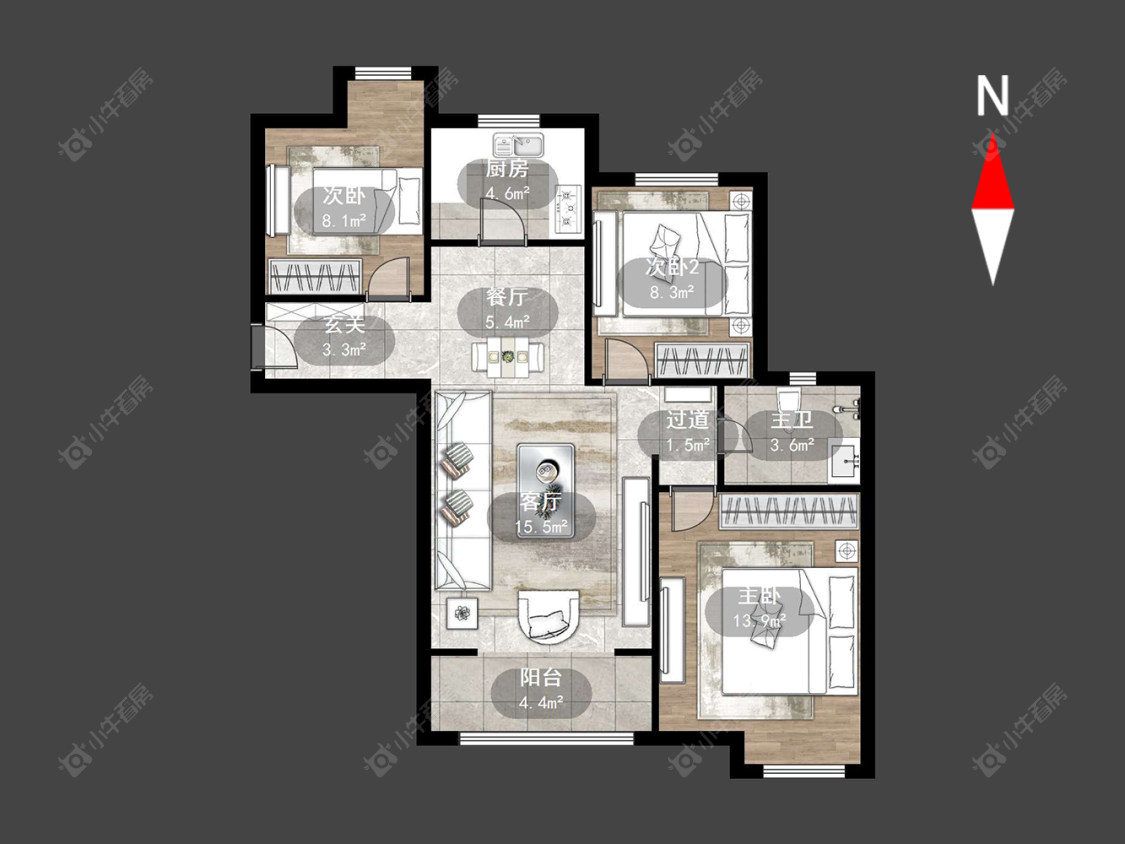 龙城福第房源户型图 常州龙城福第在售二手房源户型图_小牛看房