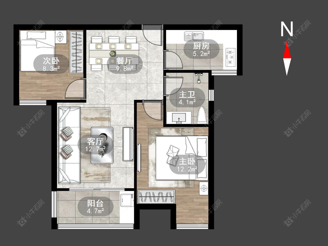 新城逸境园房源户型图 常州新城逸境园在售二手房源户型图_小牛看房