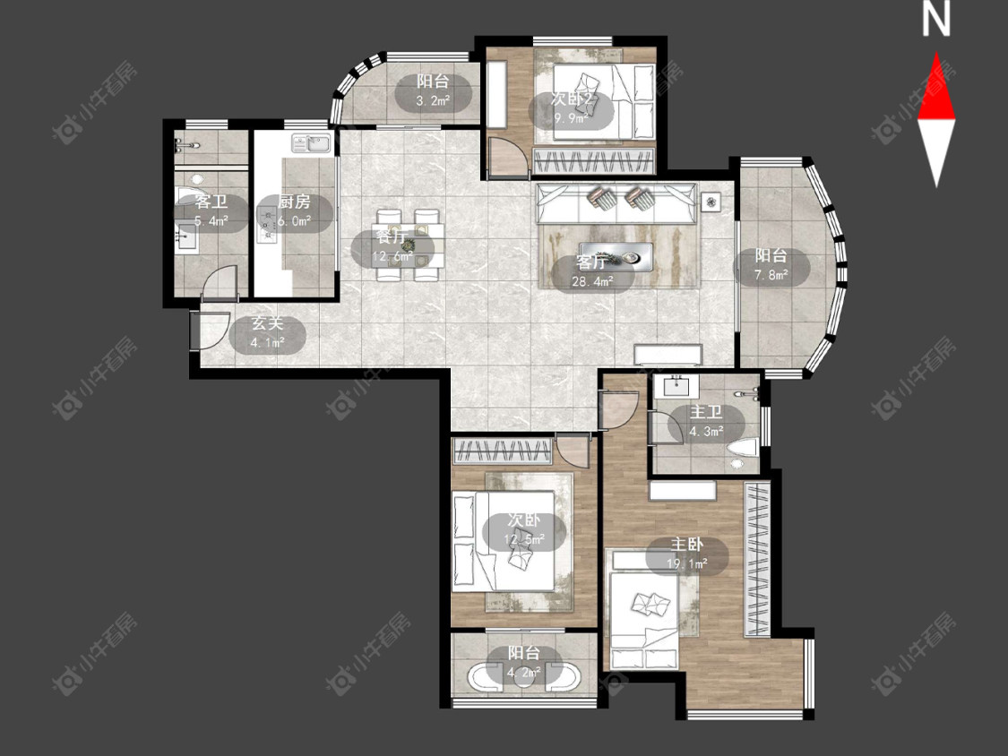 常州名桂坊在售二手房源户型图_小牛看房