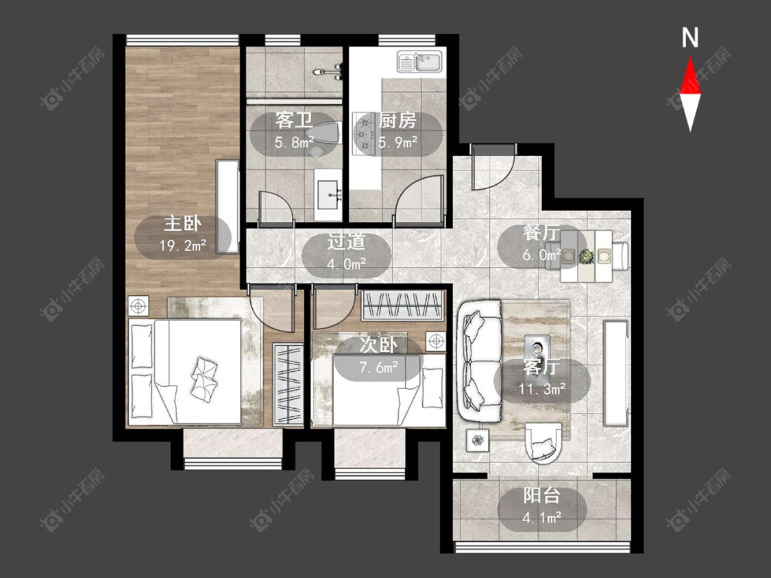 常州华润万象府在售二手房源户型图_小牛看房