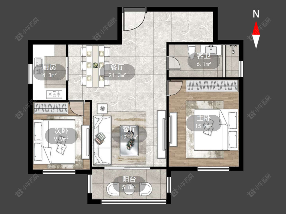 公园壹号一二期房源户型图 常州公园壹号一二期在售二手房源户型图_小牛看房