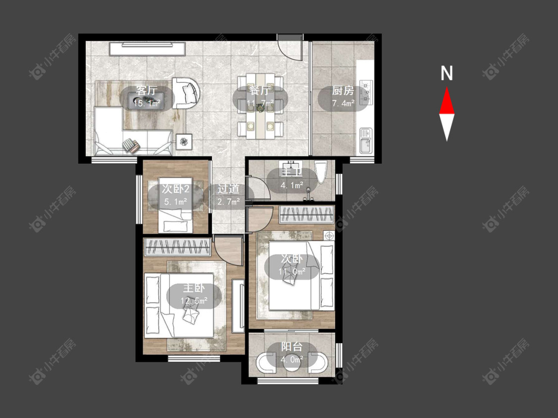 银河湾第一城二期房源户型图 常州银河湾第一城二期在售二手房源户型图_小牛看房