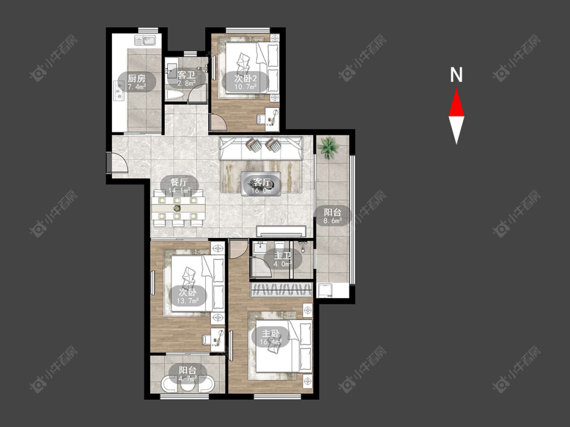 常州绿都万和城七区在售二手房源户型图_小牛看房