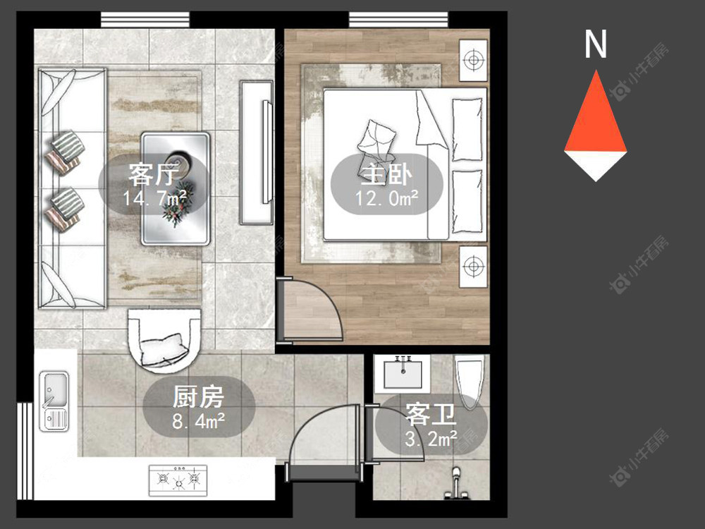 常州新城帝景东区在售二手房源户型图_小牛看房