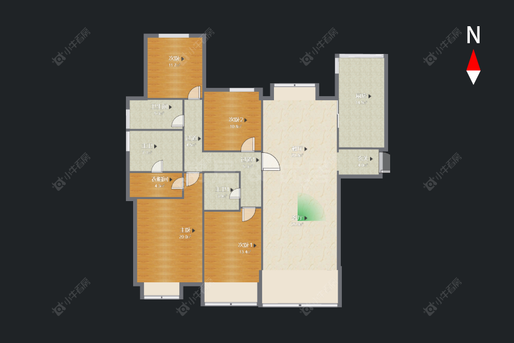 常州星河国际二区在售二手房源户型图_小牛看房