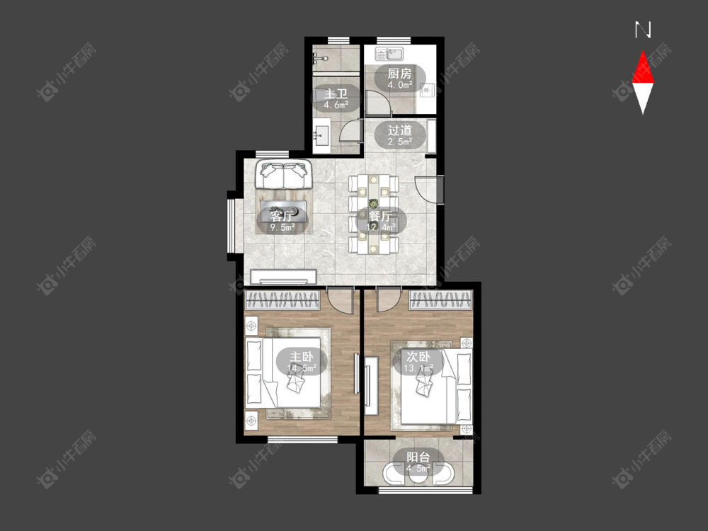 常州龙栖花园在售二手房源户型图_小牛看房