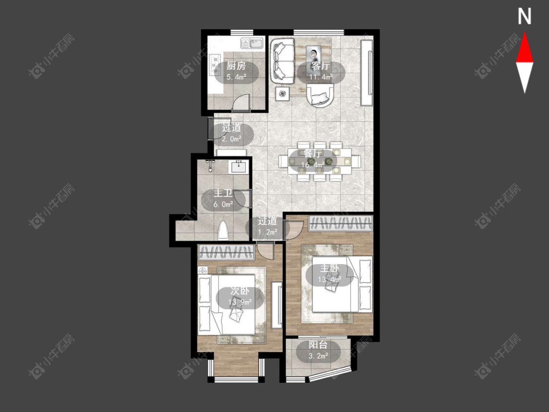 常州金色新城东区在售二手房源户型图_小牛看房