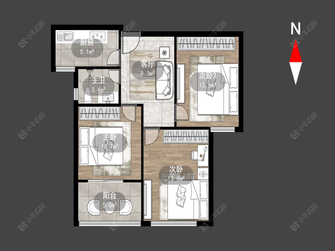 常州丰臣凯林花园在售二手房源户型图_小牛看房