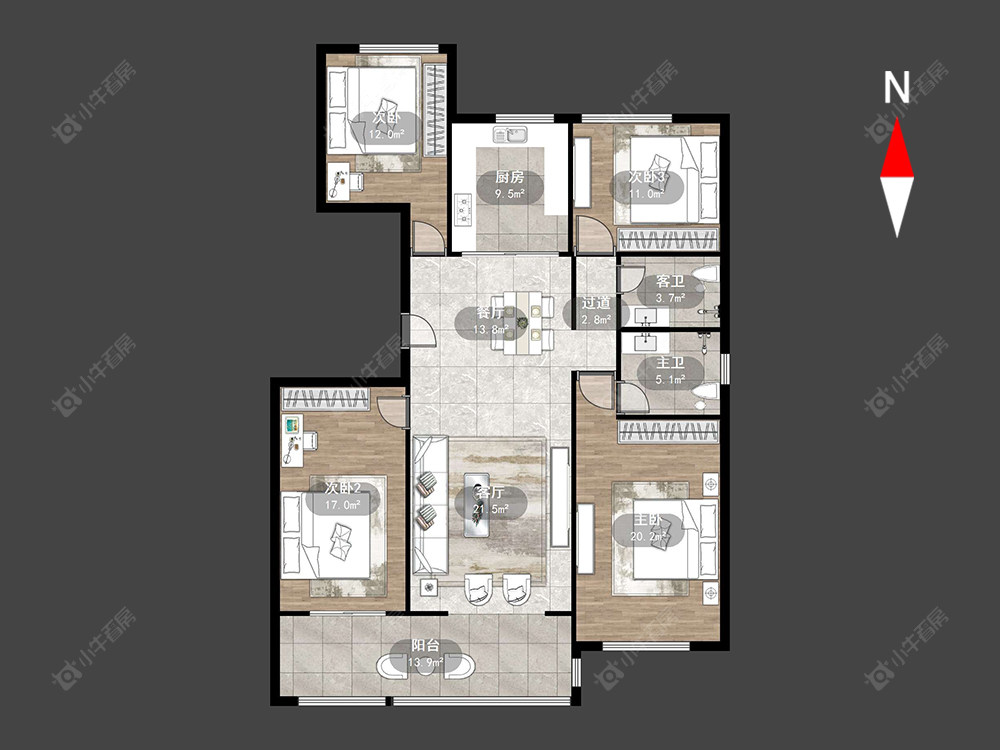 常州绿地峰云汇在售二手房源户型图_小牛看房