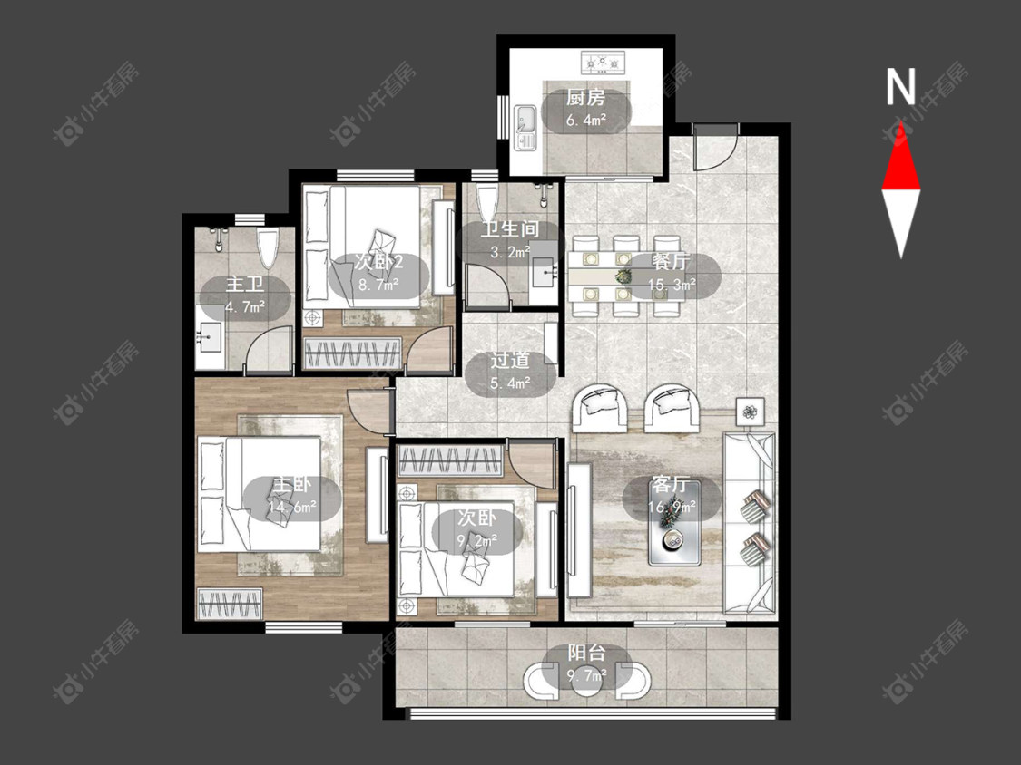 常州山水雅居在售二手房源户型图_小牛看房