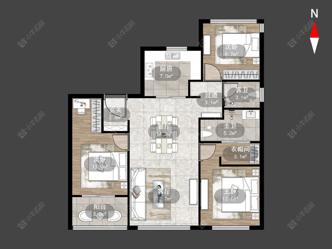 常州嘉宏一江风华在售二手房源户型图_小牛看房