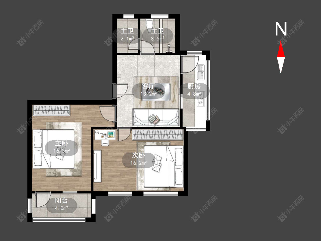 常州朝阳二村在售二手房源户型图_小牛看房
