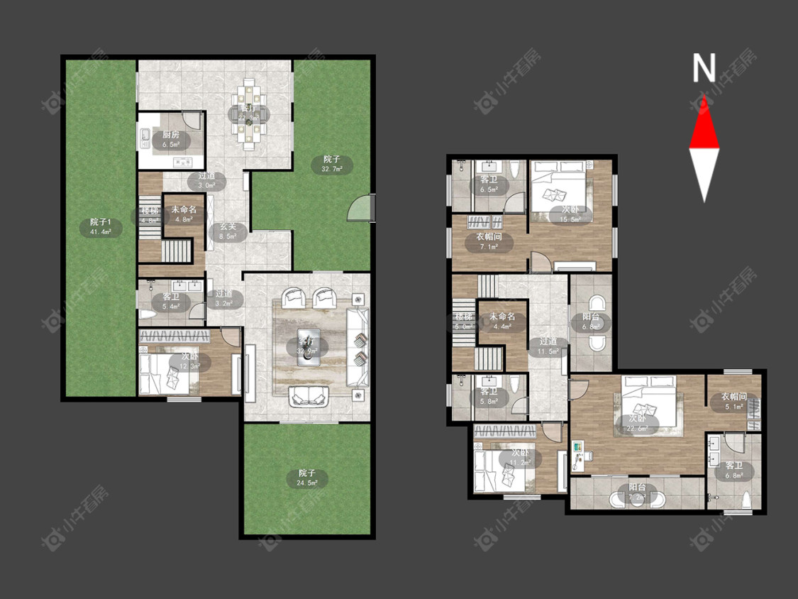 常州龙湖原山别墅区在售二手房源户型图_小牛看房