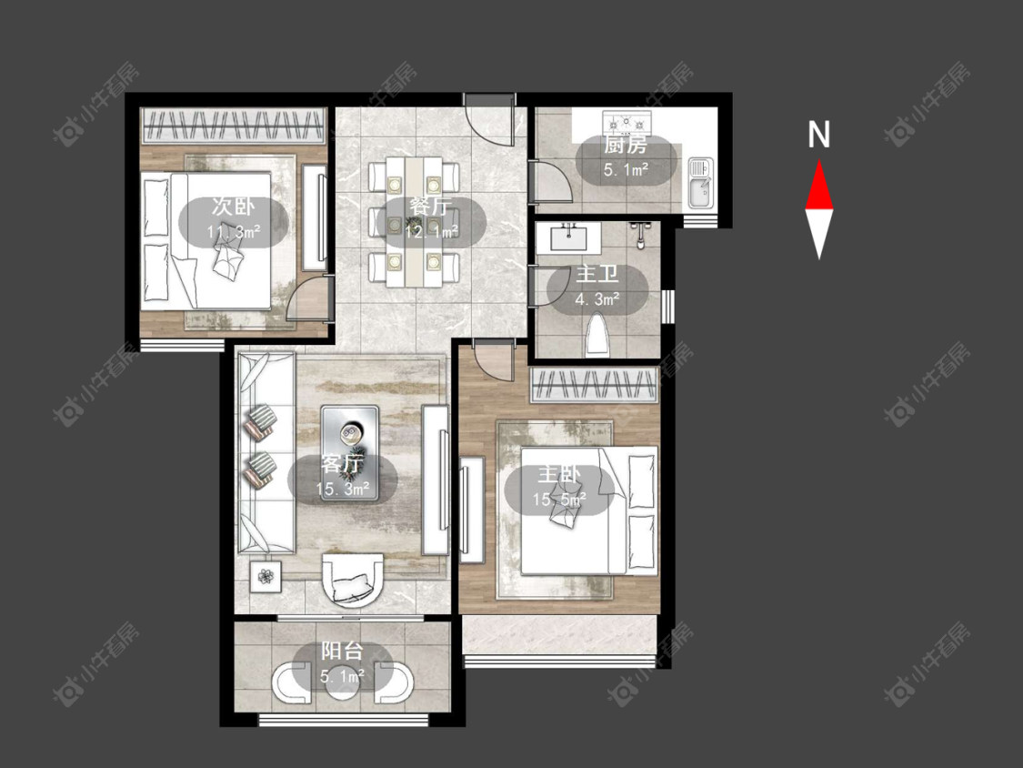 百馨西苑三期房源户型图 常州百馨西苑三期在售二手房源户型图_小牛看房