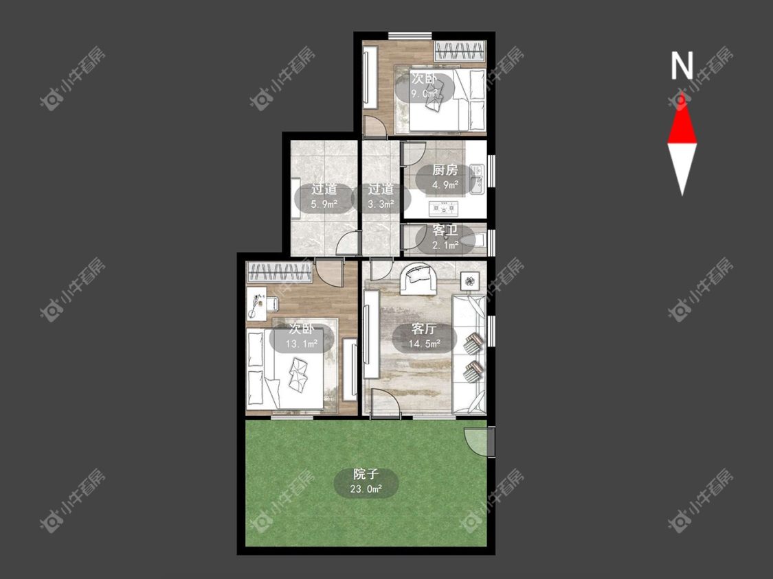 常州工房北区在租房源户型图_小牛看房