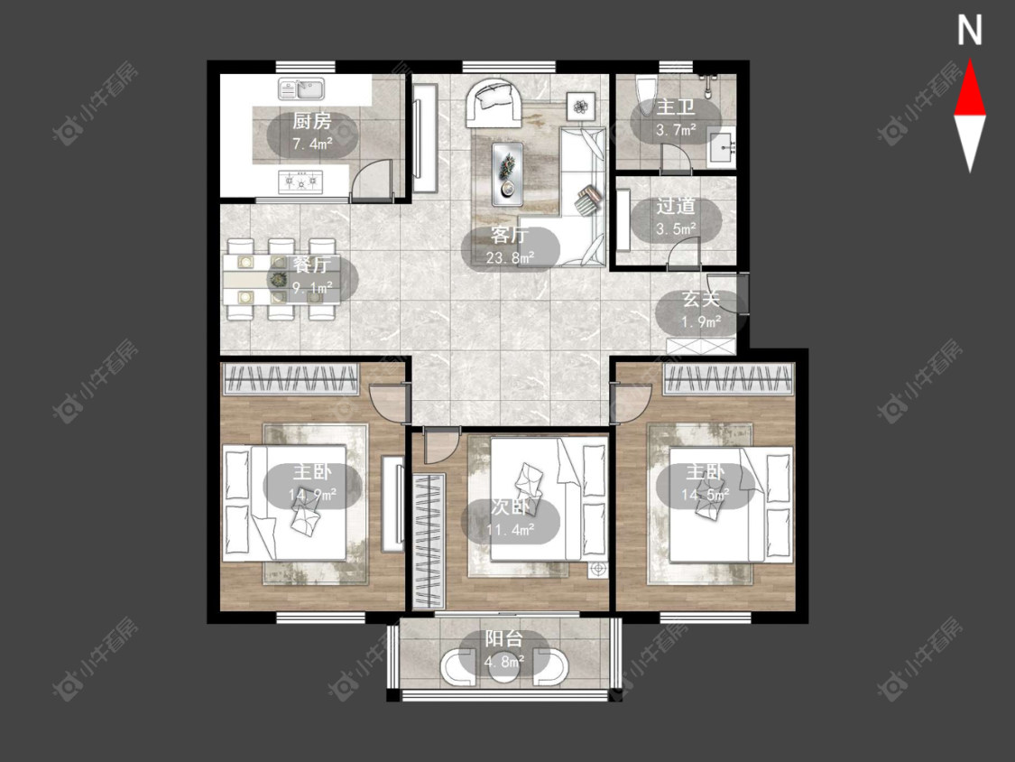 常州普济街在售二手房源户型图_小牛看房