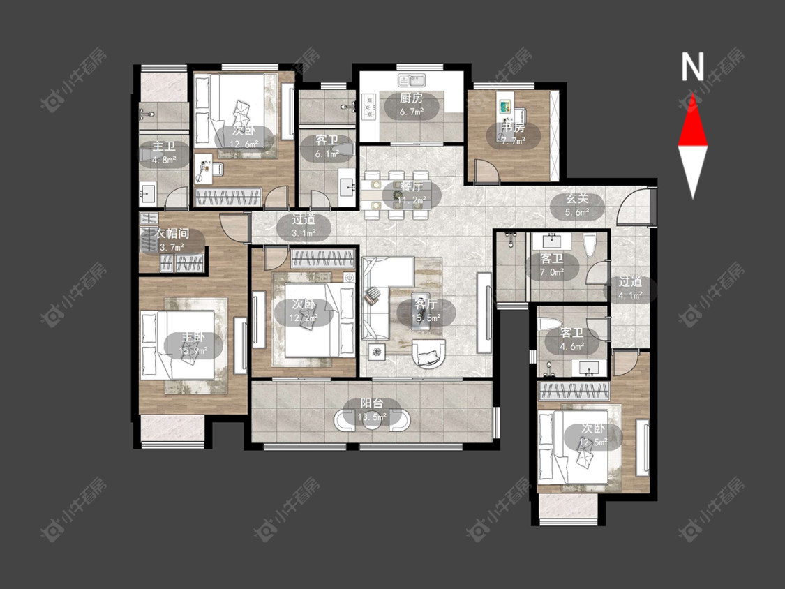 世茂香槟湖四期房源户型图 常州世茂香槟湖四期在售二手房源户型图_小牛看房