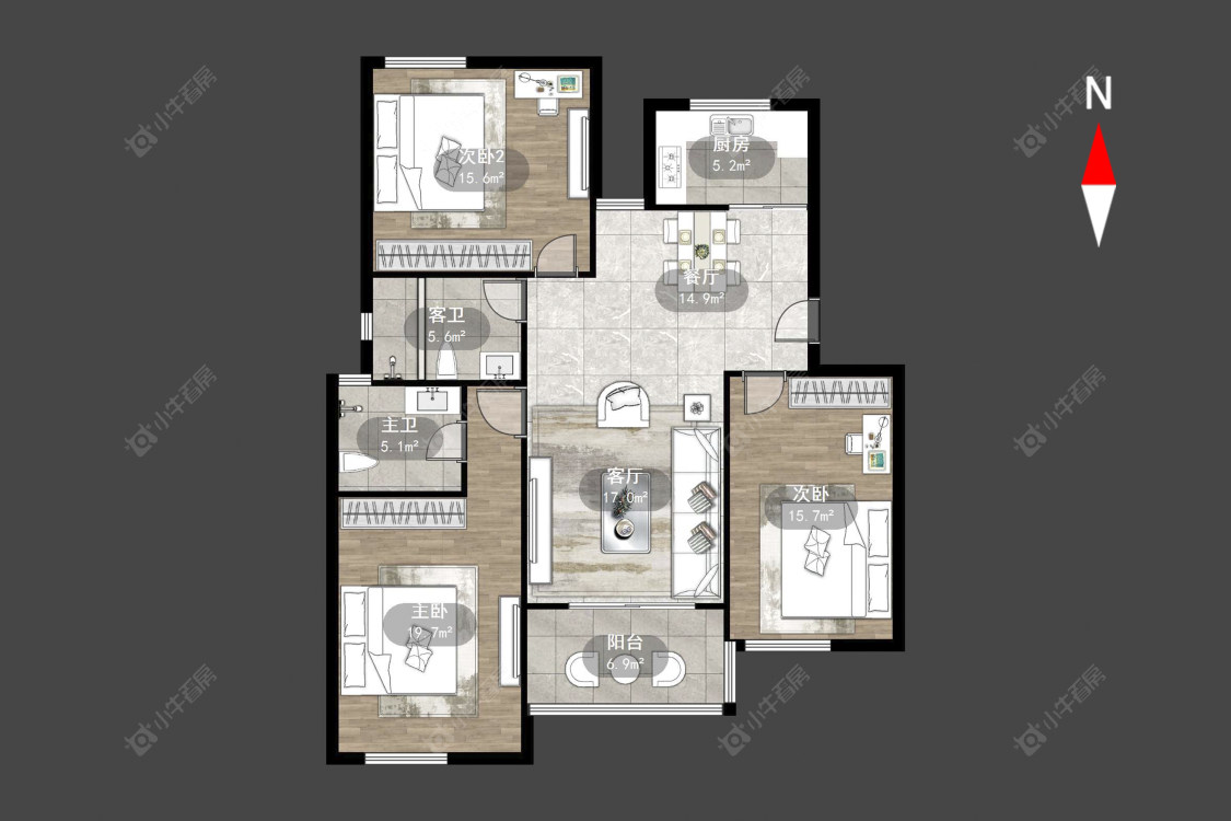 香江壹品房源户型图 常州香江壹品在售二手房源户型图_小牛看房