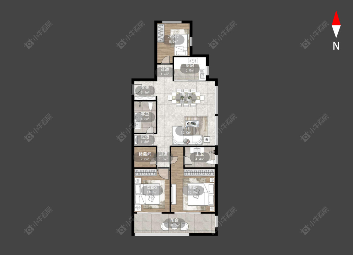 常州九洲玺在售二手房源户型图_小牛看房