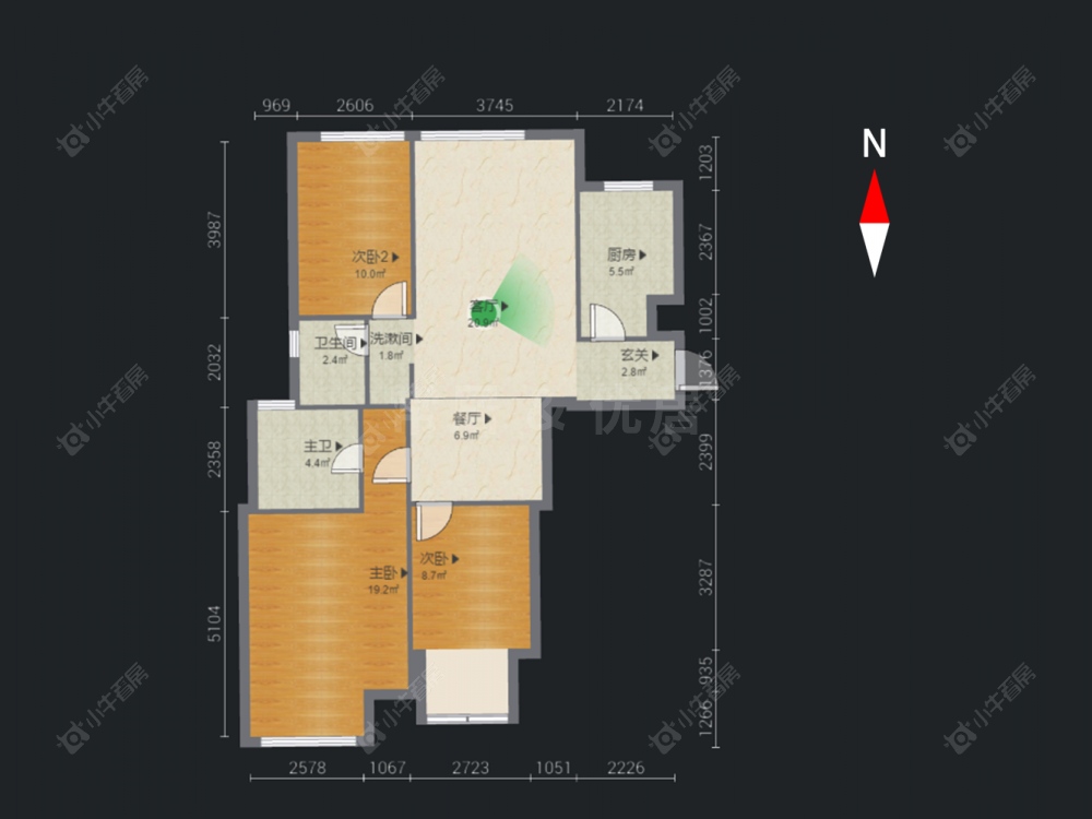 金新御园房源户型图 常州金新御园在售二手房源户型图_小牛看房