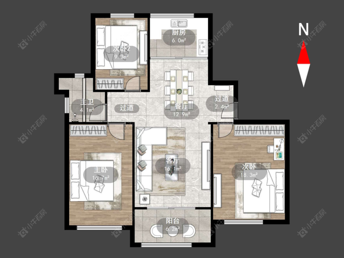 空港三村房源户型图 常州空港三村在售二手房源户型图_小牛看房